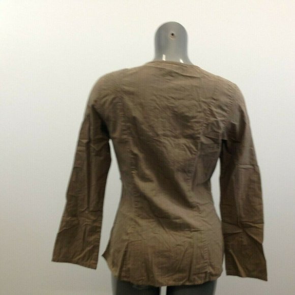 Tommy Hilfiger Top Women's Large Brown Striped - Picture 2 of 7